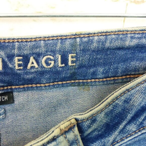 American Eagle AE Next Level Super High-Waisted Flare Jean Women 6 Short Utility - Picture 8 of 16